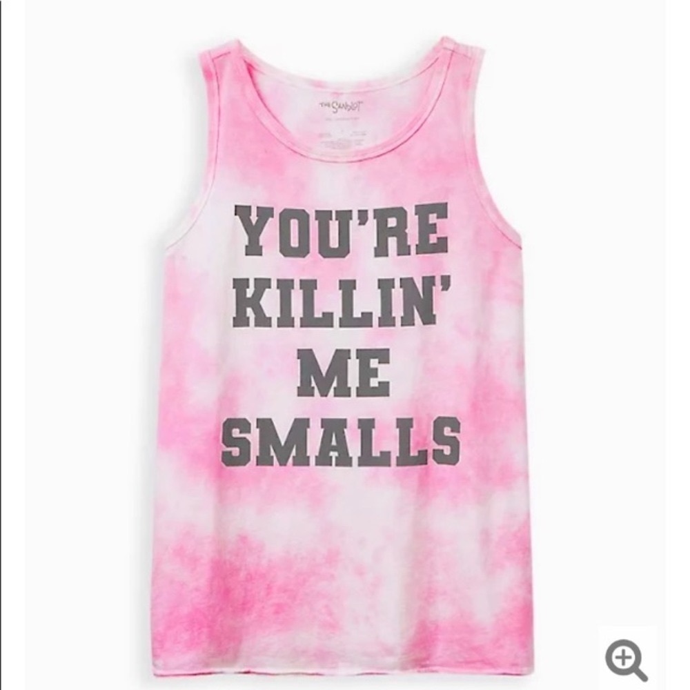 TORRID Tie-dye Sandlot You’re Killin me Smalls T shirt Tank Top Size 00